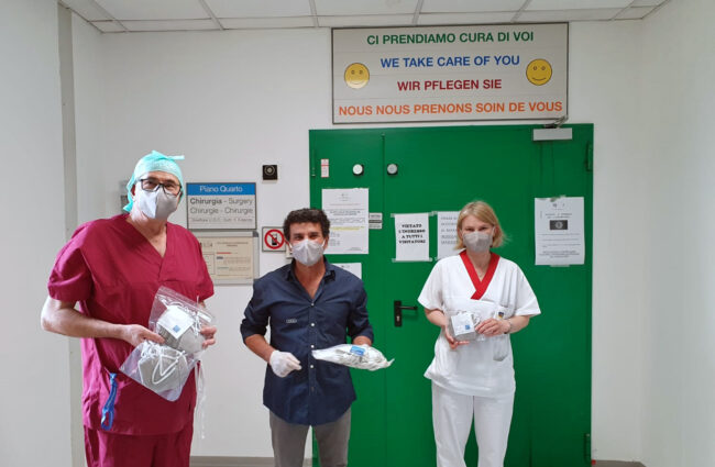 Ospedale di Portogruaro: azienda di vele dona 300 mascherine lavabili