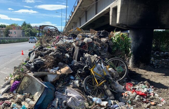 Cavalcavia di Marghera: l’area ripulita dai rifiuti ingombranti