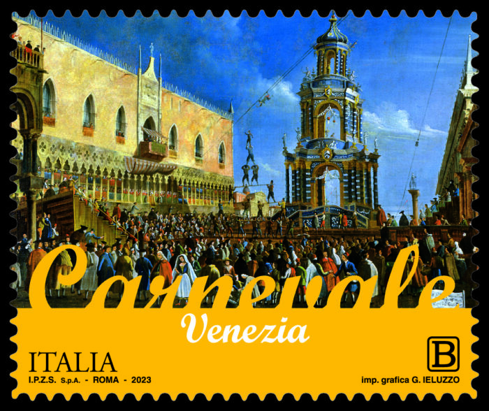 Un francobollo di Poste Italiane celebra il Carnevale di Venezia