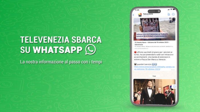 TeleVenezia sbarca su Whatsapp: come trovare il canale - Televenezia