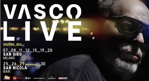 Vasco Live 2024, nuova data a Bari il 29 giugno - Radio Venezia